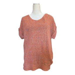 La Meil Women’s Orange Knit Heather Sweater Small